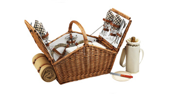 Huntsman Picnic Basket for Four with Blanket 